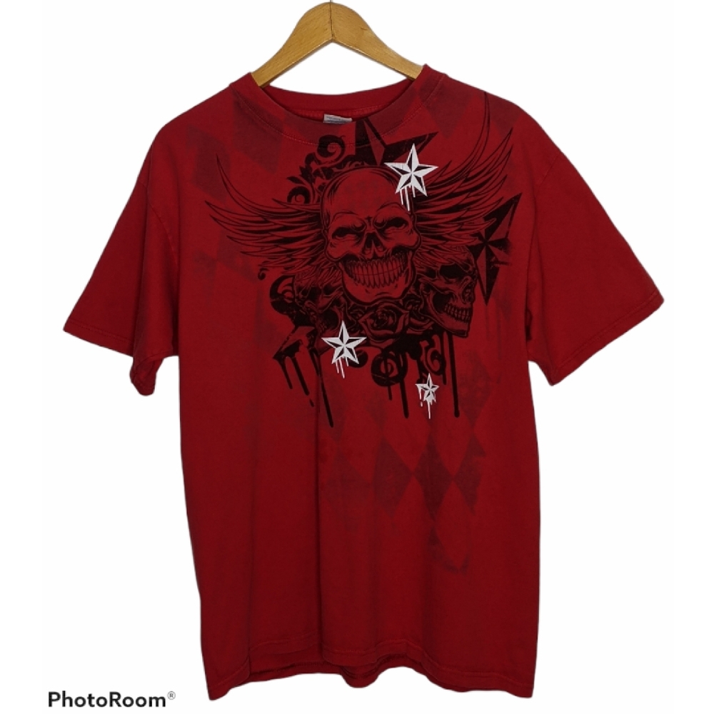 Yazbek Skull Graphic T Shirt Size Large